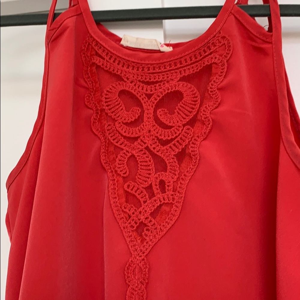 Red flowy top - Picture 3 of 3